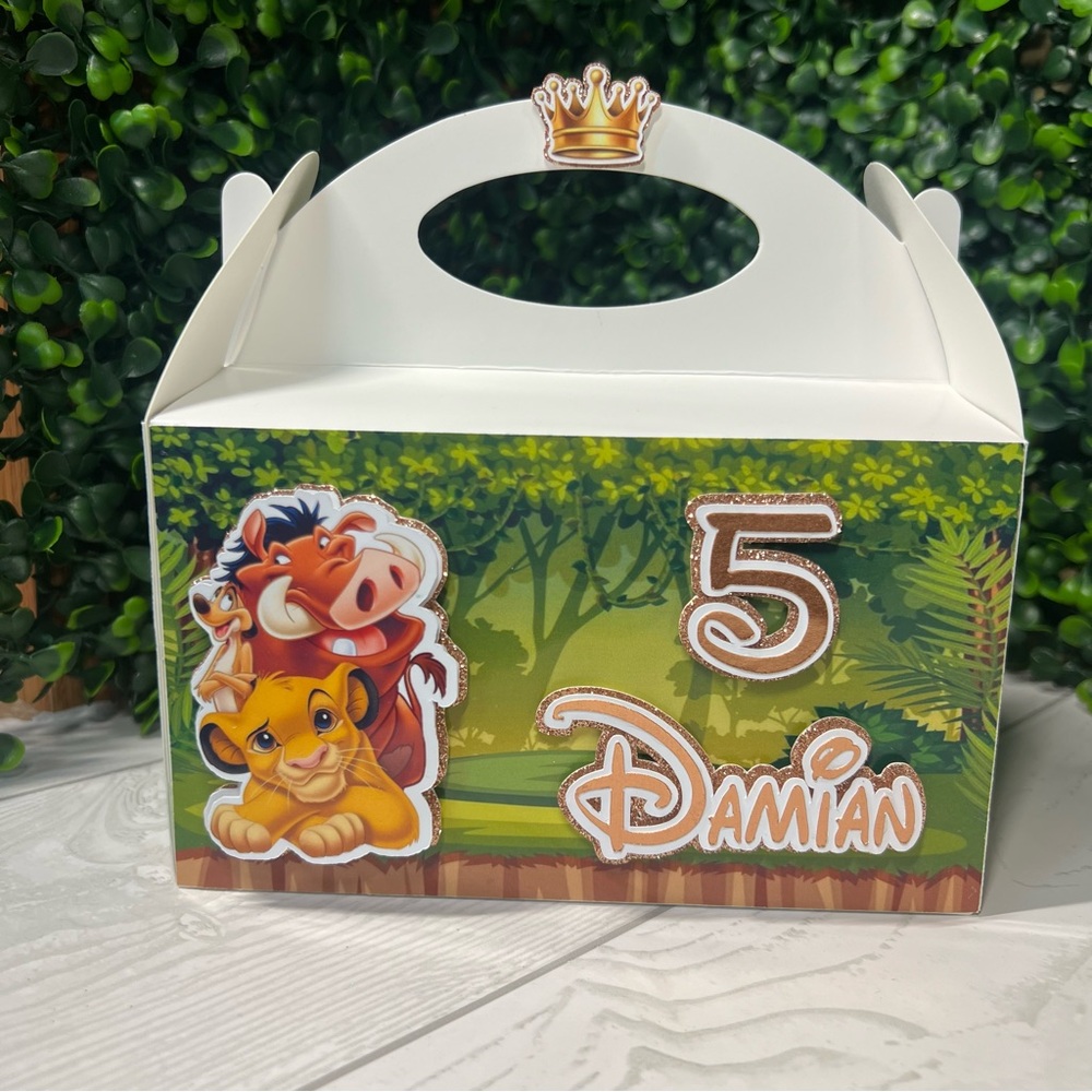 Lion King Themed Party Favor Gable Box 3D